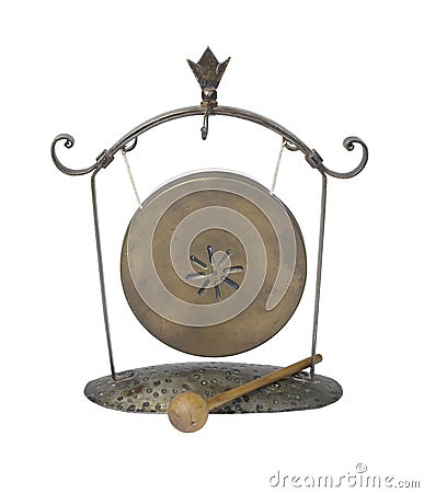 Gong in Frame with Striker Stock Photo