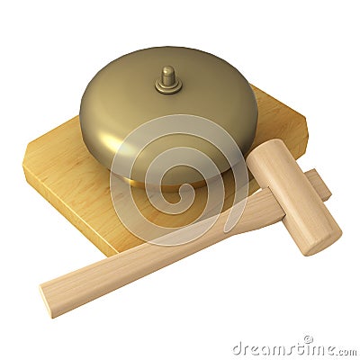 Gong with hammer Stock Photo