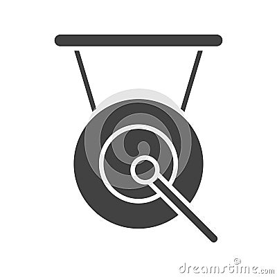 Gong icon vector image. Vector Illustration