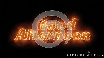 Good Afternoon Word Hot Animated Burning Realistic Fire Flame Loop. Stock  Video - Video of card, font: 157368615