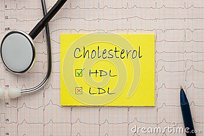 Good and Bad Cholesterol Stock Photo