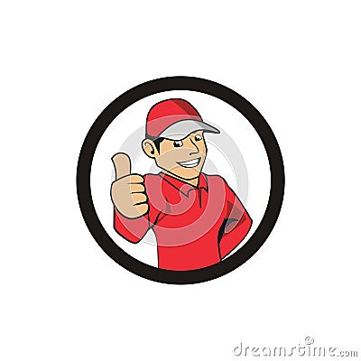 Good boy character design Vector Illustration