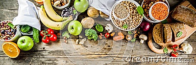 Good carbohydrate fiber rich food Stock Photo