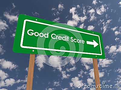 Good credit score sign Stock Photo