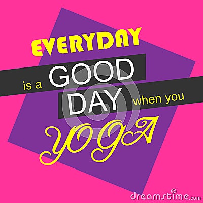 Good Day Yoga Logo Illustration Art Stock Photo