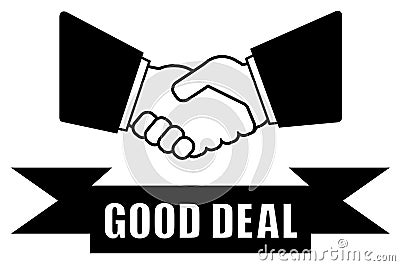 Good deal handshake icon Vector Illustration