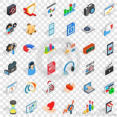 Good design icons set, isometric style Vector Illustration