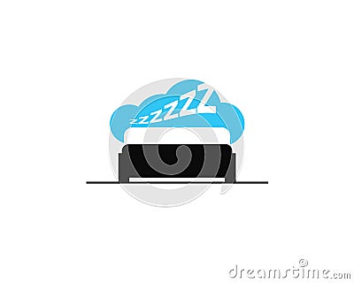 Good and dreamy sleep like in an bed of cloud Vector Illustration