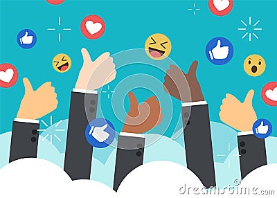 Good feedback form group of people voctor Editorial Stock Photo