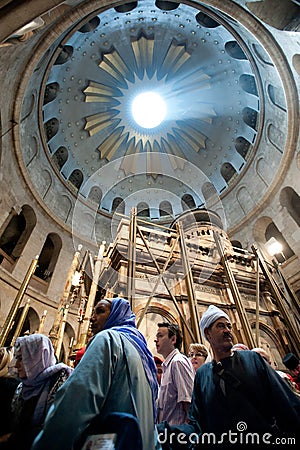 Good Friday at the Church of the Holy Sepulchre Editorial Stock Photo