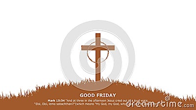 Good Friday. Crucifixion Of Jesus Christ illustration Vector Illustration