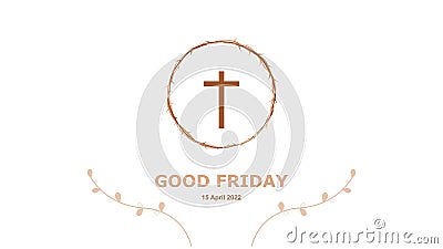 Good Friday. Crucifixion Of Jesus Christ illustration Vector Illustration