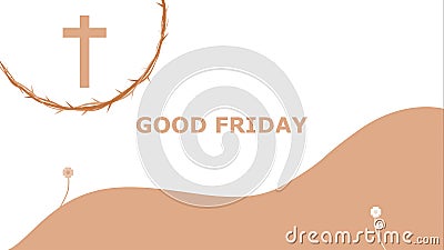 Good Friday. Crucifixion Of Jesus Christ illustration Vector Illustration