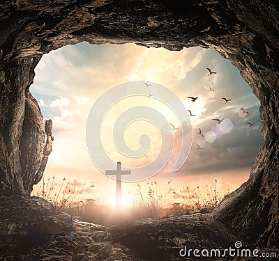 Good Friday and Easter Sunday concept Stock Photo