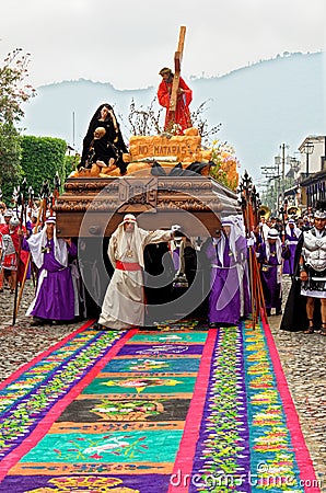 Good Friday procession - Guatemala, Antigua Editorial Stock Photo