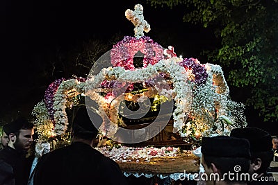 Good Friday procession in Metsovo, Northern Greece Editorial Stock Photo