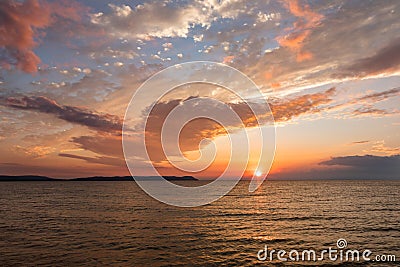 Good Harbor Bay Sunset - Leelanau Michigan Stock Photo