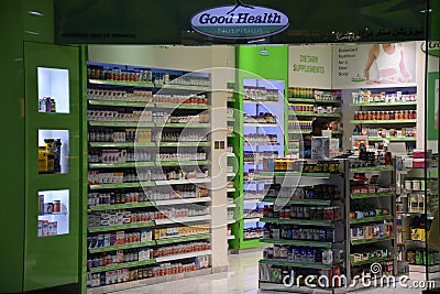 Good Health Nutrition at Deira City Centre Shopping Mall in Dubai, UAE Editorial Stock Photo