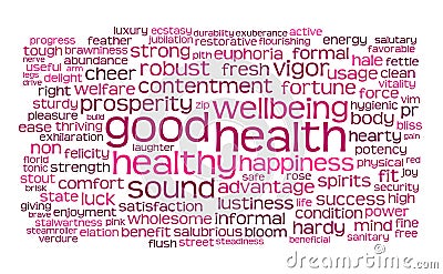 Good health word or tag cloud Stock Photo