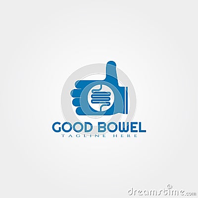 Good intestine logo design vector, bowel logo,medical icon Vector Illustration