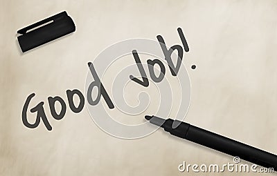 Good Job Outstanding Perfect Satisfying Success Concept Stock Photo