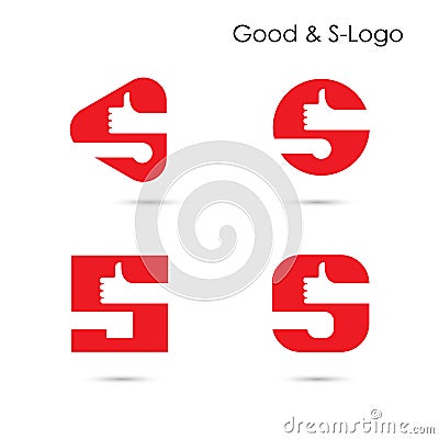 Good logo and S- letter icon abstract logo design. Vector Illustration