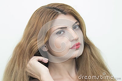 A cute faced girl`s portrait Stock Photo