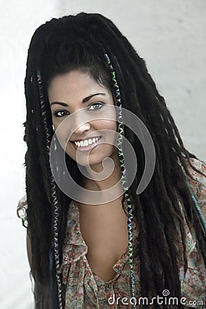 good looking woman her late s long dark dreadlocks looking smiling to camera 29829432 Going out with Internationally