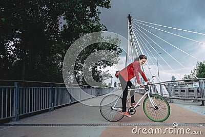 Urban cycle with style Stock Photo