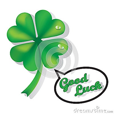 Good luck clover Cartoon Illustration