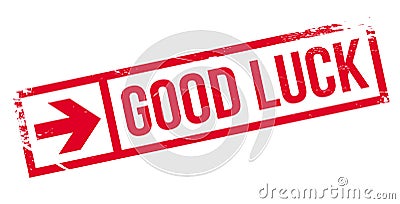 Good Luck rubber stamp Vector Illustration