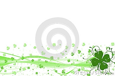 good luck/St Patrick's border Stock Photo