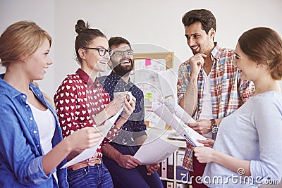 Good mood at work Stock Photo