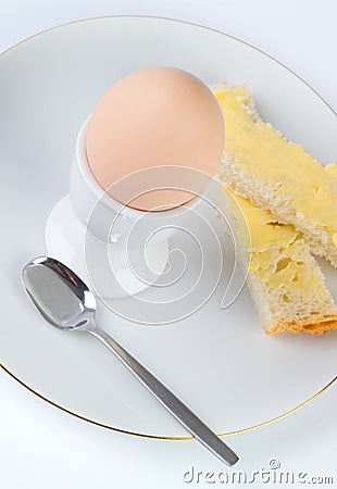 Good morning! - boiled egg breakfast Stock Photo