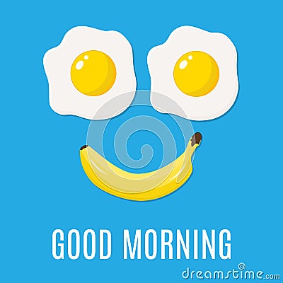 Good morning funny concept. Vector Illustration