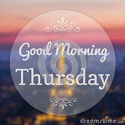 Good Morning Thursday Stock Photo