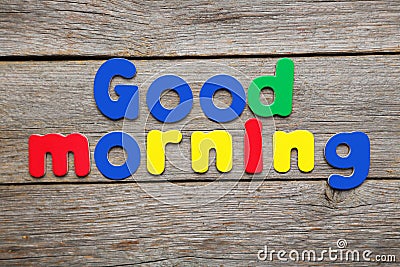 Good morning words Stock Photo