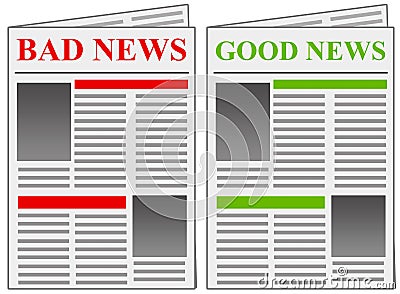 Good news bad news Cartoon Illustration