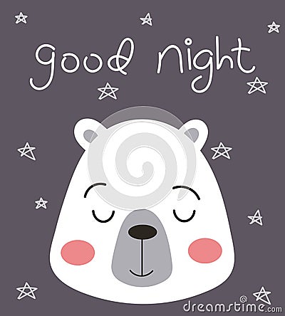 Good Night Bear Stock Photo
