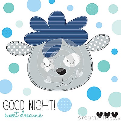 Good night sheep vector illustration Vector Illustration