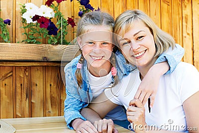 Good relations of parent and child. Happy moments together. Stock Photo