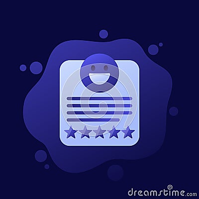 good review icon, vector design Vector Illustration