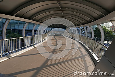 A well made crossing bridge in the morning Editorial Stock Photo
