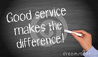 Good service makes the difference Stock Photo