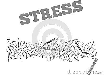 Good Stress Bad Stress Text Background Word Cloud Concept Vector Illustration