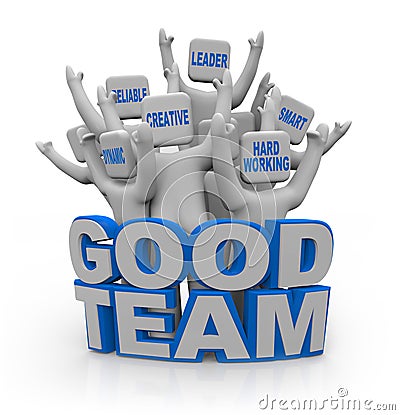 Good Team - People with Teamwork Qualities Stock Photo