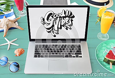 Good Vibes Positive Motivation Inspiration Concept Stock Photo