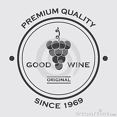 good wine label. Vector illustration decorative design Vector Illustration