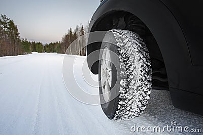 Good winter tires Stock Photo