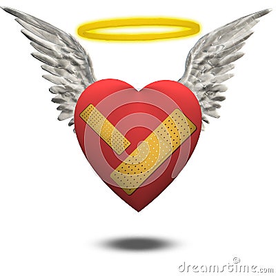 Good but wounded heart Stock Photo